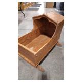 WOOD DOLL CRADLE