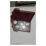 5 - 1 OZ SILVER MONTANA CENTENNIAL ROUNDS W/ WOOD