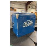 PEPSI COLA 1950'S METAL PICNIC COOLER - NO TRAY