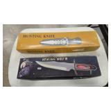 HOWLING WOLF III AND HUNTING FIXED BLADE KNIVES