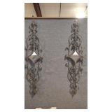 2 - MIRRORED METAL WALL DECOR