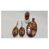 925 & COPPER PICTURE AGATE JEWELRY