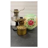 GONE WITH THE WIND  ANTQ SHADE & 2 KEROSENE LAMPS