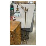 BRASS ENGRAVED ANTQ FLOOR LAMP