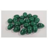 3.7 OZ POLISHED MALACHITE STONES