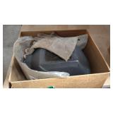 WELDING BIB, GLOVES AND HELMET