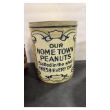 OUR HOMETOWN PEANUTS VTG TIN