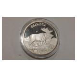 2 0Z  SILVER MONTANA WILDLIFE SERIES - MOOSE