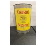 COLMAN'S MUSTARD METAL TIN W/ CONTENTS