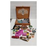 MENS TREASURES WOOD CIGAR BOX