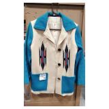 HAND WOVEN WOOL LADIES VTG JACKET
