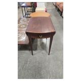 FEDERAL INLAID DROP LEAF  WOOD TABLE