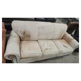 1/C DISTRESSED LEATHER SOFA