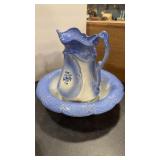 IRONSTONE CERAMIC PITCHER & BASIN