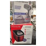 FRIGIDAIRE TABLETOP ICE & BLACK & DECKER STEAMER