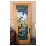 HEAVY STAINED GLASS DOOR 35.5'X96'