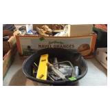 BX W/ NAILS, FASTENERS & HARDWARE, OIL DRAIN PAN