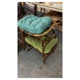 2 RATAN STOOLS