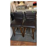PR OF MID CENTIRY MODERN SWIVEL BAR STOOLS,