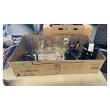 BEER PINT GLASSES, PRYEX DISH & MISC