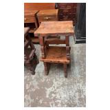 2 STOOLS W/ LEATHER SEATS