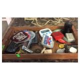 WOODEN DRAWER W/ MISC COLLECTIBLES