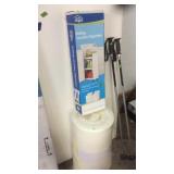 ROLLING LAUNDRY ORGANIZER & ROLL OF 2'X4'X72' POLY