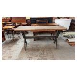 TALL WOOD TABLE, 77'X26.5'X36'