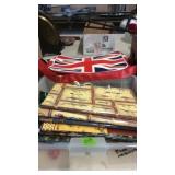 BRITISH BAG & TRAY OF GIFT BAGS
