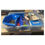 TRAY OF NAILS, SCREWS & MISC FASTENERS