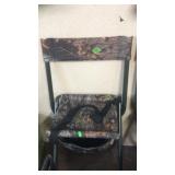 CAMO CAMP STOOL W/ BACK