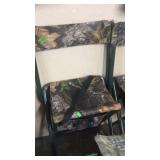 CAMO CAMP STOOL W/ BACK