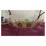 ANTIQUE BOHEMIAN INTAGLIO BOWL 11'8'