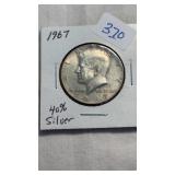 1967 KENNEDY 40% SILVER HALF DOLLAR