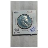 1960 FRANKLIN 90% SILVER HALF DOLLAR