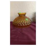 AMBER GLASS LAMP SHADE, 10'