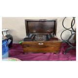 ROSEWOOD? SARCOPHAGUS-FORM TEA CADDY