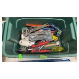 SM GREEN TOTE W/ MISC TOOLS