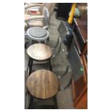 3 METAL STOOLS