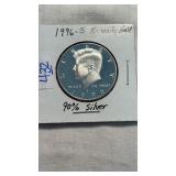 1996-S 90% SILVER KENNEDY HALF DOLLAR
