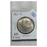 1969-D 40% SILVER HALF DOLLAR