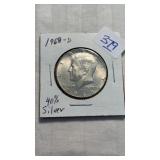 1968-D 40% SILVER HALF DOLLAR
