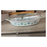 SNOWFLAKE PYREX DIVIDED DISH