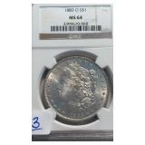 1883-O MS64 MORGAN SILVER DOLLAR