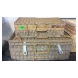 2 WICKER PICNIC STYLE BASKETS