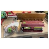 SINGER BUTTON HOLER, THIMBLE HOLDER & BAG OF