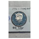 1996-S 90% SILVER KENNEDY HALF DOLLAR