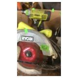 RYOBI CORDLESS SAW & RATCHET **NO BATTERY & NO