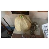 VINTAGE RATTAN SWAG LAMP