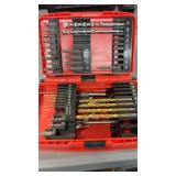 DRILL/SCREWDRIVER BIT SET IN RED CASE